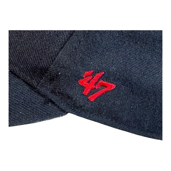 Boston Red Sox 47 Brand One Size Strapback MLB Hat Navy Baseball Cap Embroidered - Picture 8 of 11